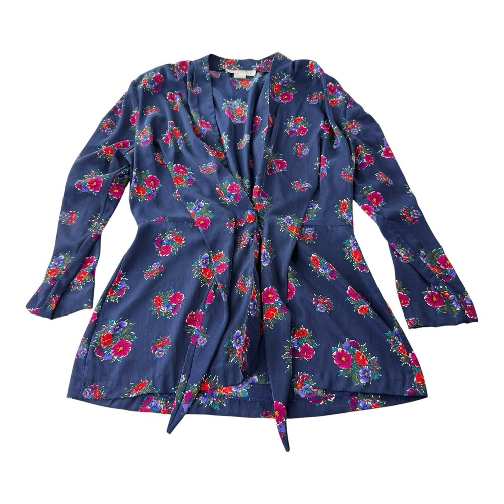 Vintage S.G. Sport Collection Floral Tie Front Blazer Jacket Women's Small 6/8